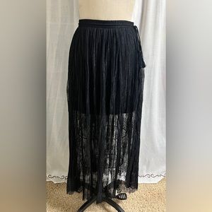 New Zara Eyelashes Pleated Skirt